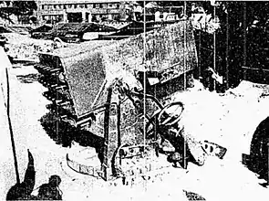 12-cm-Raketenwerfer auf einem Testgelände(Version mit 30-Rohren)