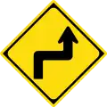 205: Scharfe Doppelkurve (zunächst rechts)