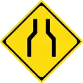 212: Verengte Fahrbahn