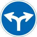 311-D: Vorgeschriebene Fahrtrichtung – links und rechts