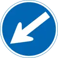 311-F: Vorgeschriebene Vorbeifahrt – links vorbei