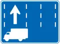 327-2: Vorgeschriebene Spur für angegebene Fahrzeuge