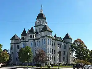 Jasper County Courthouse in Carthage, gelistet im NRHP Nr. 73001041