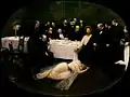 La Madeleine chez le Pharisien.Jesus, Maria Magdalena und Ernest Renan (in der Mitte), Verfasser von Das Leben Jesu.