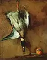 Jean Siméon Chardin: An einer Wand aufgehängte Stockente mit Bitterorangeum 1730