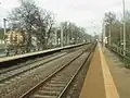 Der provisorische Fernverkehrs-Haltepunkt im Dezember 2004