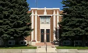 Jerome County Courthouse in Jerome, gelistet im NRHP Nr. 87001600
