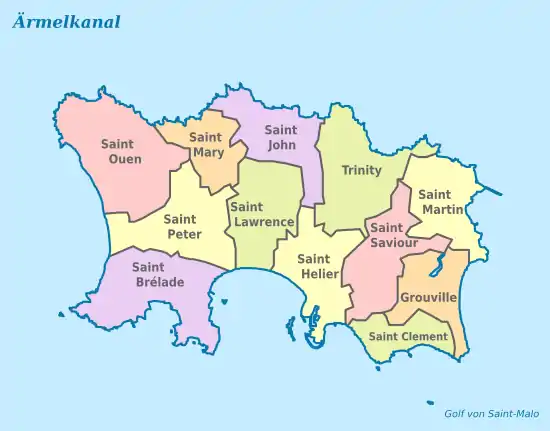Die Parishes (Gemeinden) von Jersey