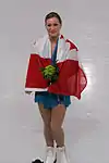 Joannie Rochette bei der Siegerehrung 2010 im Einzel