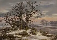 Johan Christian Dahl: Hünengrab im Winter, 1824/25