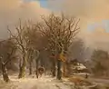 Winterlandschaft mit Pferd und Wagen (vor 1893)