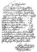 Johann Christoph Egedacher: Kostenvoranschlag für eine Orgel für Maria Kirchental, 1716, mit Fremdwörtern in lateinischer Schrift