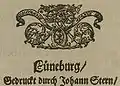 Druckerzeichen 1681 mit Devise „SOUFFRANCE AVANCE“