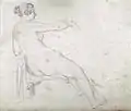 Weiblicher Akt aus Völkers Skizzenbuch