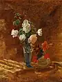 Opstilling med roser og andre blomster i vaser  (Arrangement mit Rosen und anderen Blumen in Vasen)