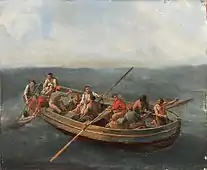 Rettung nach dem Schiffbruch , um 1851