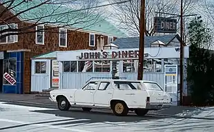 Fotorealismus. John Baeder (1938–  ): Johns Esslokal [John´s Diner].