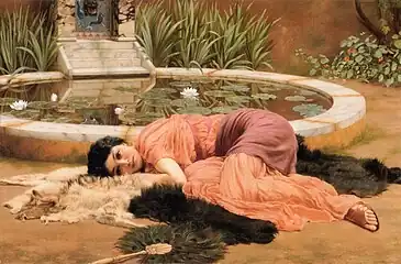 Coyoten- und Bärenfell  (John William Godward, 1904)