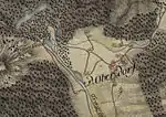 Oberort in der Josephinischen Landesaufnahme, um 1780
