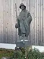 Apostel Jakobus, Bronze, ohne Datum, vor dem Atelier in Bettringen
