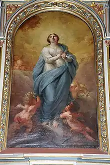 Seitenaltar in der Pfarrkirche, Gemälde von Josef Schöpf