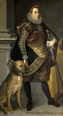 Erzherzog Maximilian Ernst (1583–1616), seit 1615 Hoch- und Deutschmeister