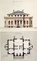 Landhaus, Gartenfassade und Sockelgeschoss, 1796