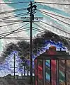 Joseph Stella:Telegraph Poles with Buildings