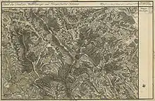 Kerngebiet der Hebalm (links unten, ca. 1789, Josephinische Landesaufnahme)