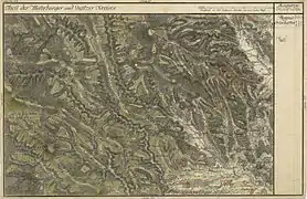 Schwarzkogelzug nordwestlich Deutschlandsberg, oberes Stainztal, um 1790