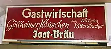 Wirtshausschild Göllheimer Häuschen