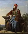 Wasserpfeife rauchender Türke, 1845
