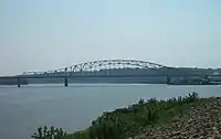 Julien Dubuque Bridge von Dubuque nach Illinois, seit 1999 im NRHP gelistet