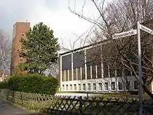 Die 2009 abgerissene evangelische Lukaskirche