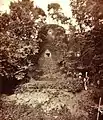 Gereonstor: der Halbturm Nr. 32 der Stadtmauer in der Nähe des Gereonstors wird am 11. Juni 1881 zur Sprengung vorbereitet