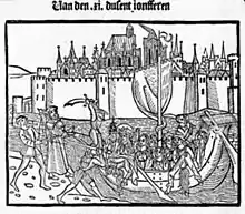 Mittelalterliche Darstellung des Martyriums der Heiligen Ursula
