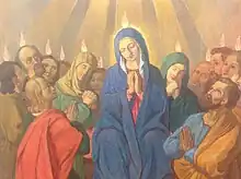 Königin der Apostel, Pfingstbild von Serafino Cesaretti, 1848 erstellt im Auftrag des hl. Vinzenz Pallotti