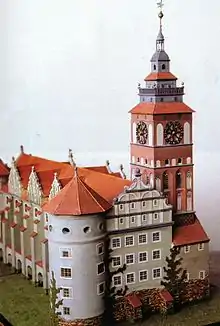 Modell mit Barockturm(H. Dühring)