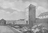 Äußeres Esslinger Tor von 1748, Steinlieferant für das Königstor.