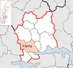 Lage der Gemeinde Köping