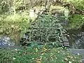Fundamente der Brücke über den Køge Å
