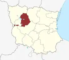 Lage des Nørre Dalby Sogn in der Køge Kommune