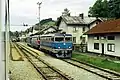Bahnhof Mora­vice mit Sys­tem­trenn­stelle (2003)