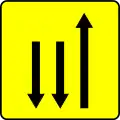 KD9: Fahrstreifentafel
