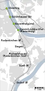 Rheinuferbahn in Köln