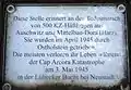 Erläuterungstafel an den Stelen