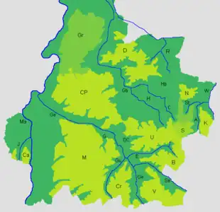 Reliefkarte von Südlimburg, Niederlande