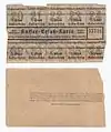 Bezugskarte für Kaffee-Ersatz (Kaffee-Ersatz-Karte – Fragment) Berlin und Umgebung 1920