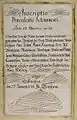 Epitaphinschrift Joseph Anton von Kageneck, aus dem Thesaurus Palatinus