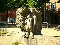 Eckskulptur auf dem Blågårds Plads, Nørrebro, Kopenhagen, 1916